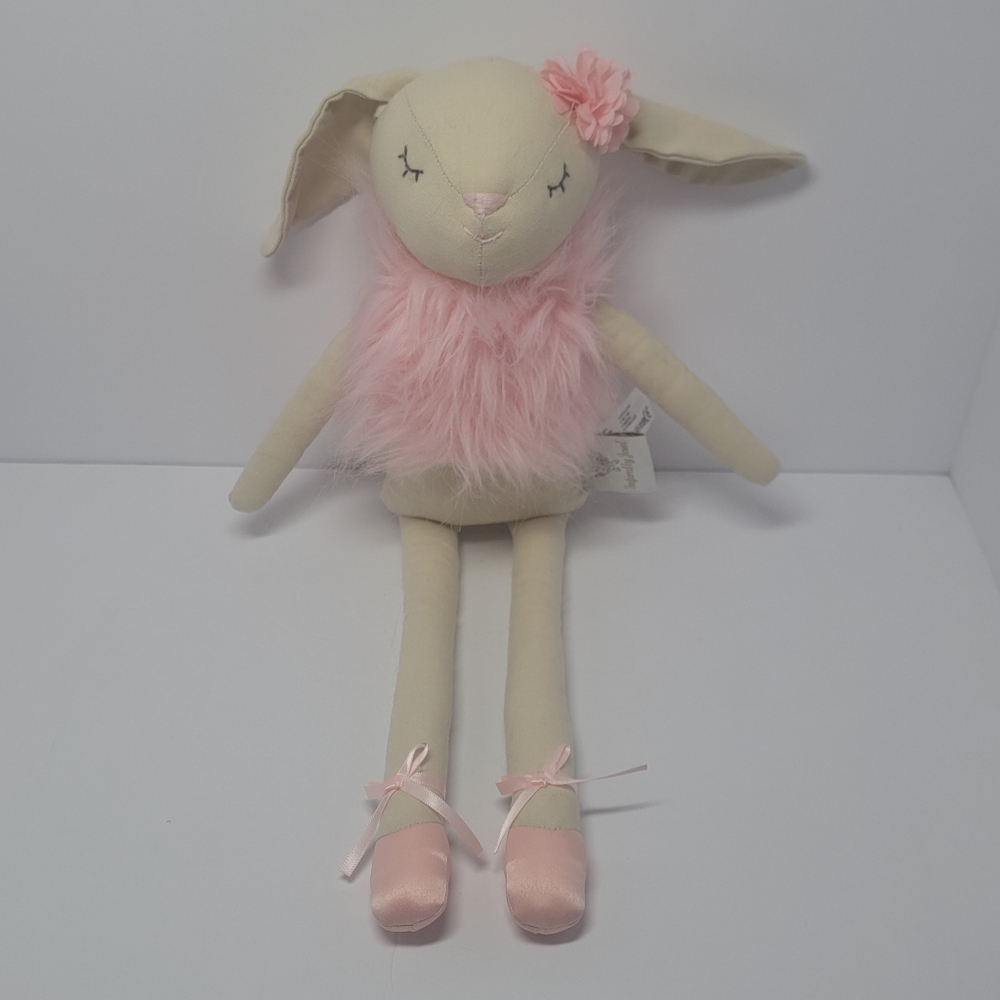 💚 Inspired by Jewel Plush Ballerina Bunny Stuffed‎ Animal Pink Faux Fur